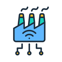 Obraz premium Industrial Iot Icon