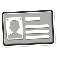 Digital Illustration of an ID Card with a Placeholder Photo for Identification Purposes