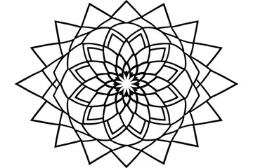 Obraz premium Clean geometric abstract mandala design