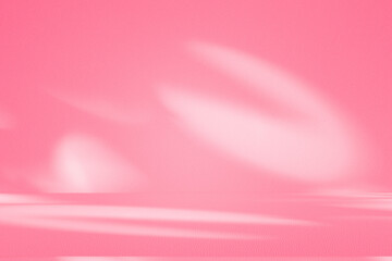 Wall interior background, studio and backdrops show products.with shadow from window color pink background for text insertion and presentation interior decoration	