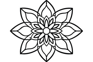 Obraz premium Golden abstract mandala flower logo design