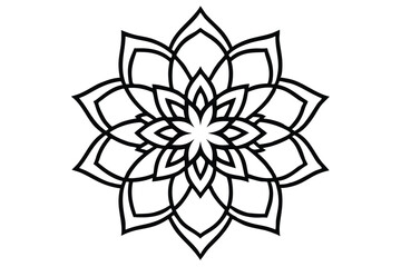Obraz premium Abstract mandala flower logo with arabic motifs