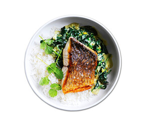 fried fish with vegetables