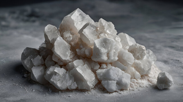 calcite white powder minerals Magnesium oxide, is a natural product, obtained from the calcination of the mineral magnesia, strengthens the digestive system. Medicine or pharmacy Generate AI,