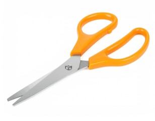 Orange-Handled Scissors: A Crisp, Clean, Studio Shot