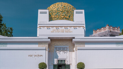 The Secession Building timelapse - exhibition hall. Vienna, Austria.