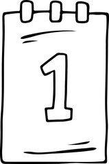 Kalender Tanggal 1 – Line Art Hari Lahir Pancasila  