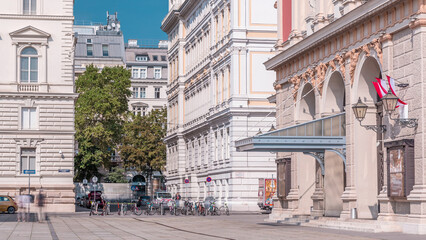 Obraz premium The Wiener Musikverein timelapse is a famous Vienna concert hall.