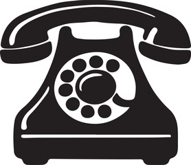 retro phone on a white background