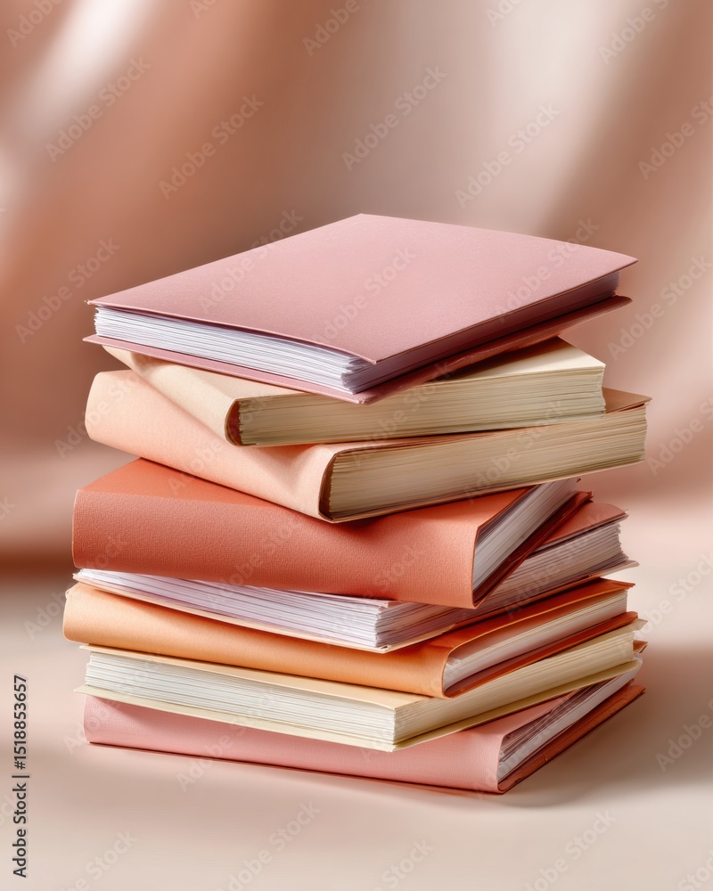 Poster organized stack of pastel-colored official documents and legal papers symbolizing efficient administ
