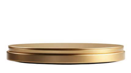 [Transparent Background PNG]Golden Round Stage Product Display