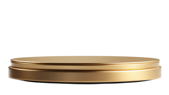 [Transparent Background PNG]Golden Round Stage Product Display