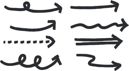 手書き矢印セットベクター