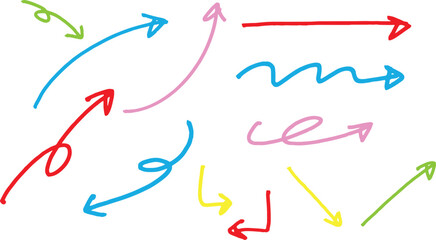 矢印セットあしらい素材ベクター