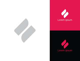 Abstract Modern Rectangles Logo Vector