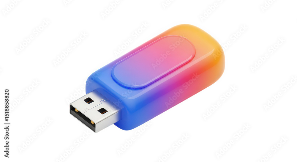 Poster colorful usb drive storage device technology data transfer portable memory stick flash drive design 