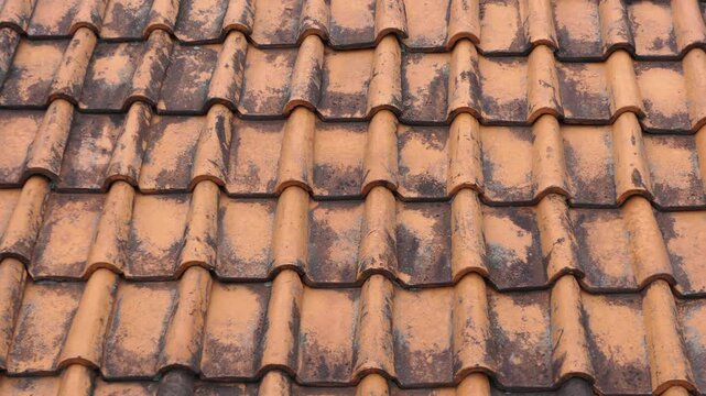 Clay Roof Tile Background Texture
