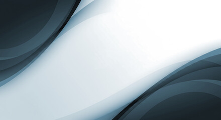 Modern Abstract Curved Background with Gray and White Flowing Waves, Fluid Waves A Harmony of Blue and White