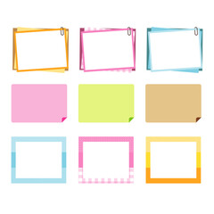 かわいいメモ用紙の枠・フレーム素材セット