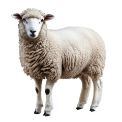 Obraz premium [Transparent Background PNG]Full Body Shot of a Sheep against White Background