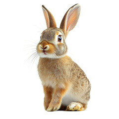 Obraz premium [Transparent Background PNG]Adorable Baby Rabbit on White Background