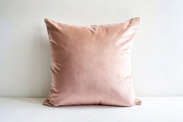 Elegant Blush Pink Velvet Cushion Luxurious Home Decor Throw Pillow for Sofa, Bed, and Chair