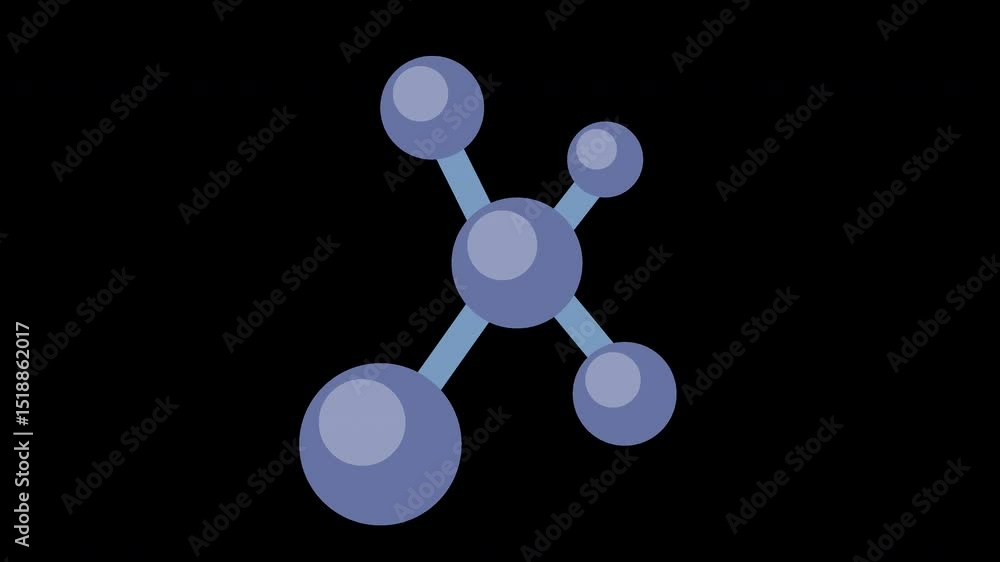 Poster visual representation of a simple molecule diagram on a transparent background