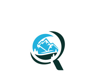 magnifying glass on a white background