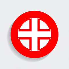 Obraz premium Modern Medical Cross Icon – Clean Vector Design