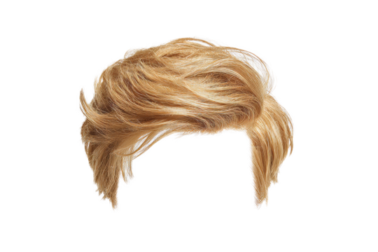[Transparent Background PNG]Blonde Mens Hair Style Illustration