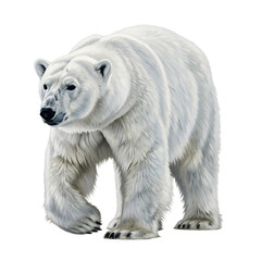 Realistic Illustration of a White Polar Bear
