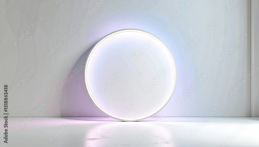 Aufkleber Abstract Circular Gradient Composition Against White Background with Soft Illumination and Modern Design