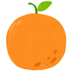 Orange Fruit Illustration – Cute Hand-Drawn Style