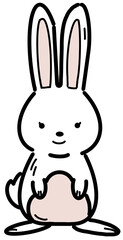 Rabbit Cartoon Lineal Color