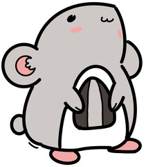 Hamster Cartoon Lineal Color