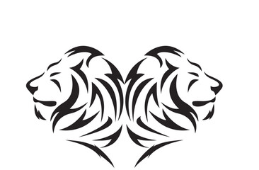 lion head silhouette