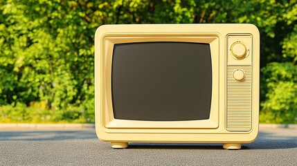 Modern television shown in blank space, highlighting functional form, digital lifestyle, and minimal tech integration.