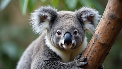 Koala Climbing a Tree