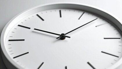 Macro Photograph Of A Clock's Second Hand In Motion Capturing Sharp Motion Blur Against White Background