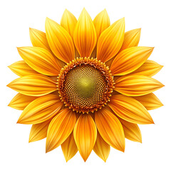 Fototapeta premium Sunflower flower icon clipart on white background