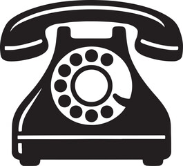 retro telephone isolated on white background