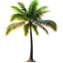Fototapeta premium [Transparent Background PNG]Beautiful Tropical Palm Tree Isolated on White Background