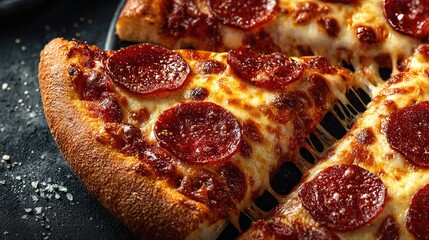 Pepperoni pizza with melted mozzarella, a classic favorite. Simple, tasty, and inviting.