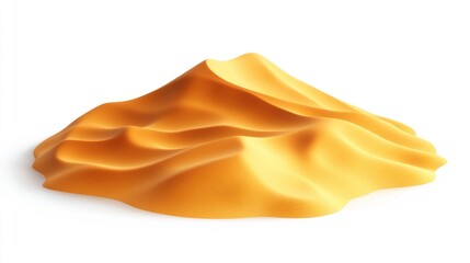 Fototapeta premium Abstract Sand Dune 3D Render: Golden Hues and Textured Surface