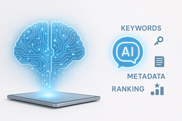 AI Brain Circuitry on Tablet