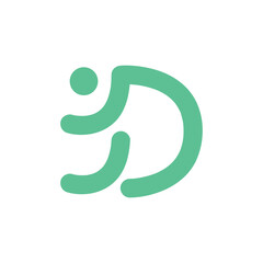 Dynamic D - Abstract Minimalist Letter Logo