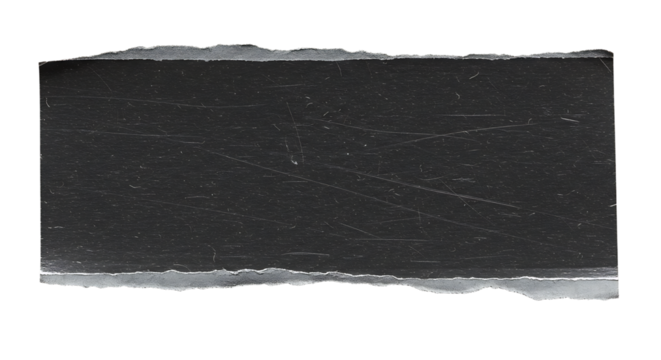 Torn Dark Grey Paper Scrap with Scratches