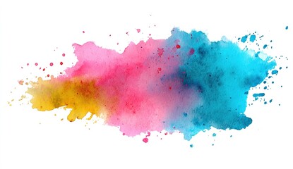 Watercolor stain on a transparent background. High quality