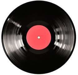 [Transparent Background PNG]Vintage Vinyl Record Close Up