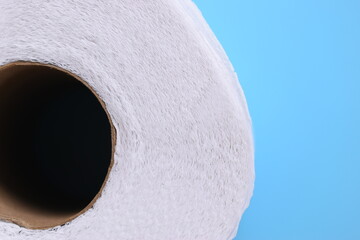 white paper tissue on blue background